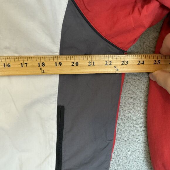 Footjoy Jacket Mens M White Red 1/4 Zip Pullover Golf Stretch‎ Windbreaker - Picture 5 of 8